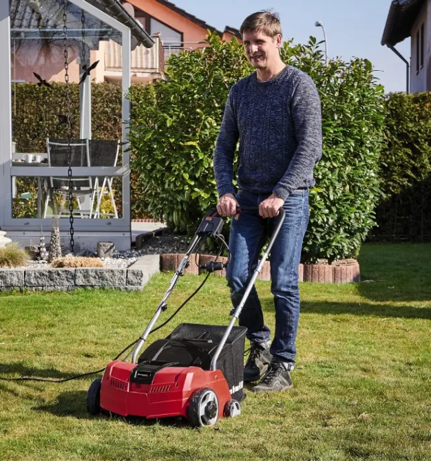 Потужний скарифікатор електричний Einhell GC-SA 1231/1 : 1200 Вт,  для газонів S=300 м², висоти скошування 3 рівня, до 9 мм Київ - фото 10