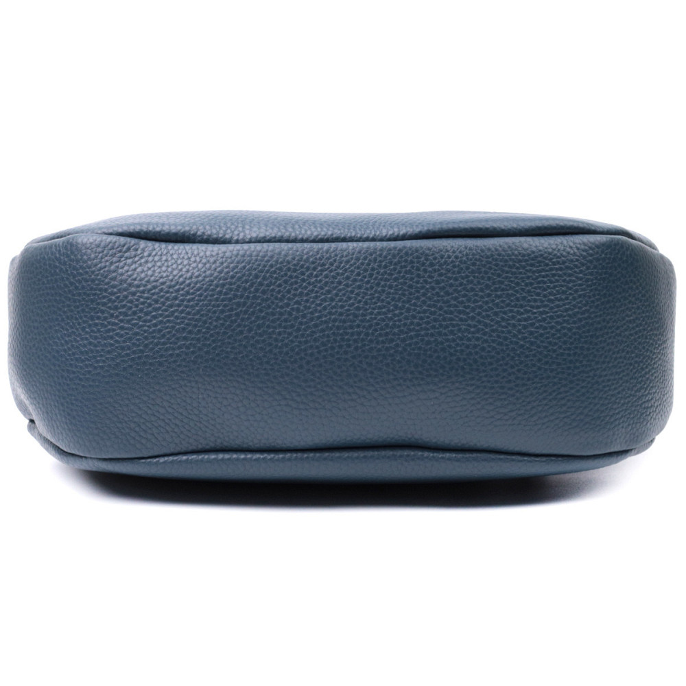 Сумка для женщин через плечо с необычным бегунком брелком из натуральной кожи Vintage 22617 Синяя Киев - изображение 6