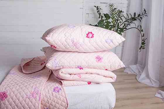 Ecotton Набір дитячий Ecotton подушка+ковдра+покривало Pink рожевого кольору Коломия