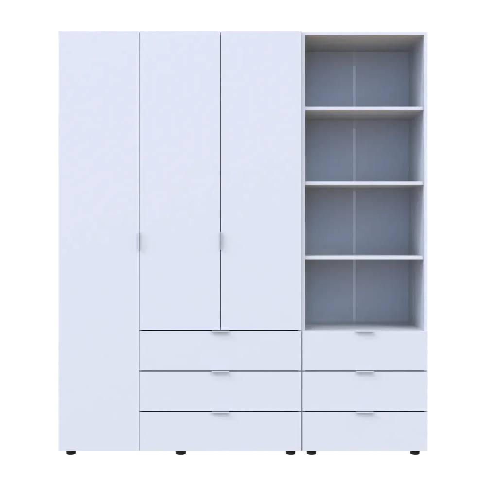 Шкаф для одежды Doros Гелар Белый 3ДСП с пеналом 176.2х49.5х203.4 (DRS-011919) Днепр - изображение 5