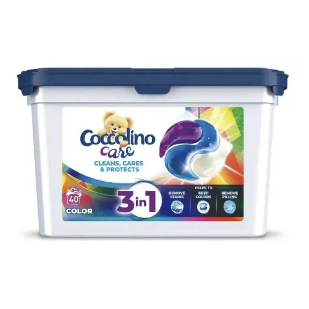 Капсулы для стирки цветного белья Coccolino Care 3 в 1 Color 40 капс Львов - изображение 1