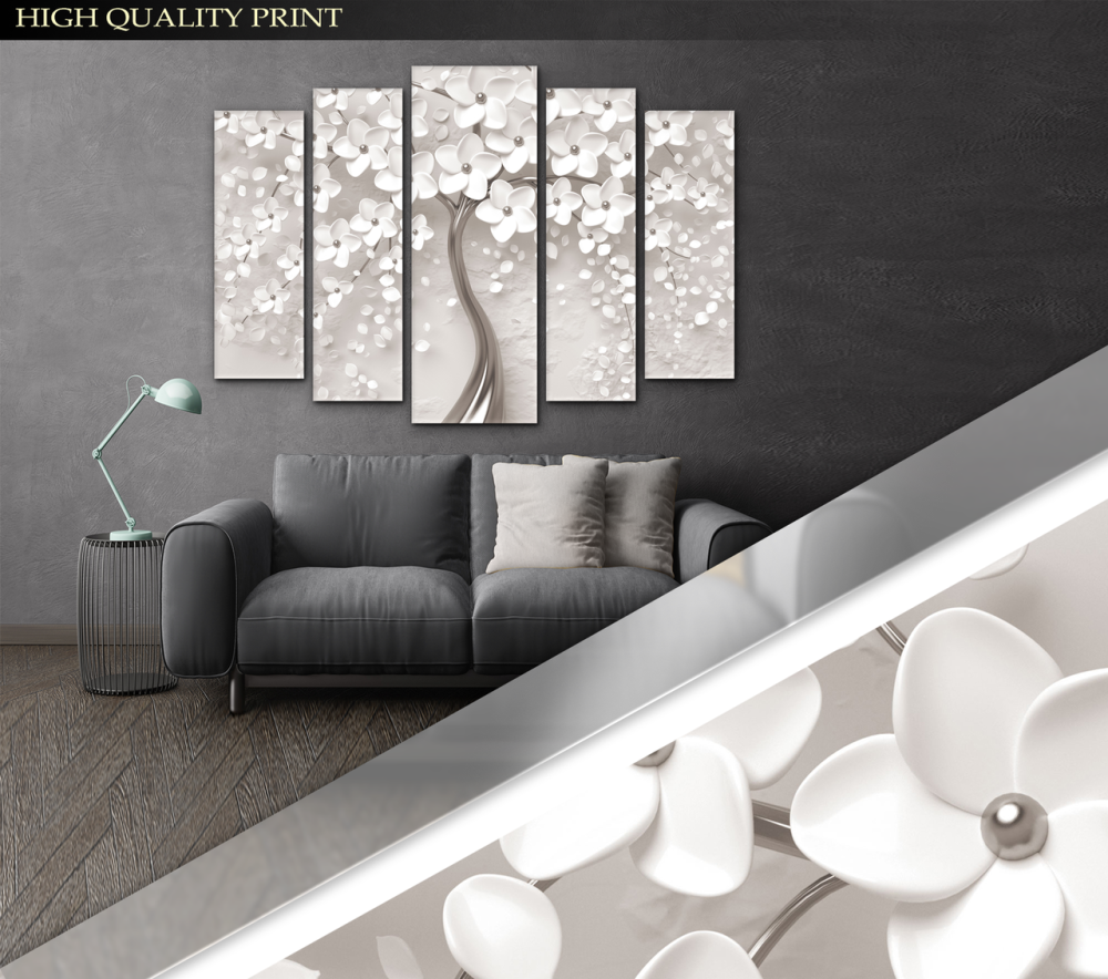 Модульна картина у вітальню / спальню Абстракція Дерево Art-457_5 ( 80х118см ) Київ - фото 2