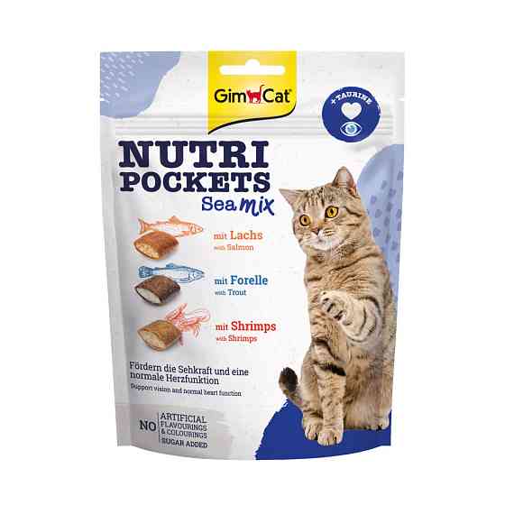 Вітамінні ласощі GimCat Nutri Pockets Морський мікс для котів, 150 г Вінниця