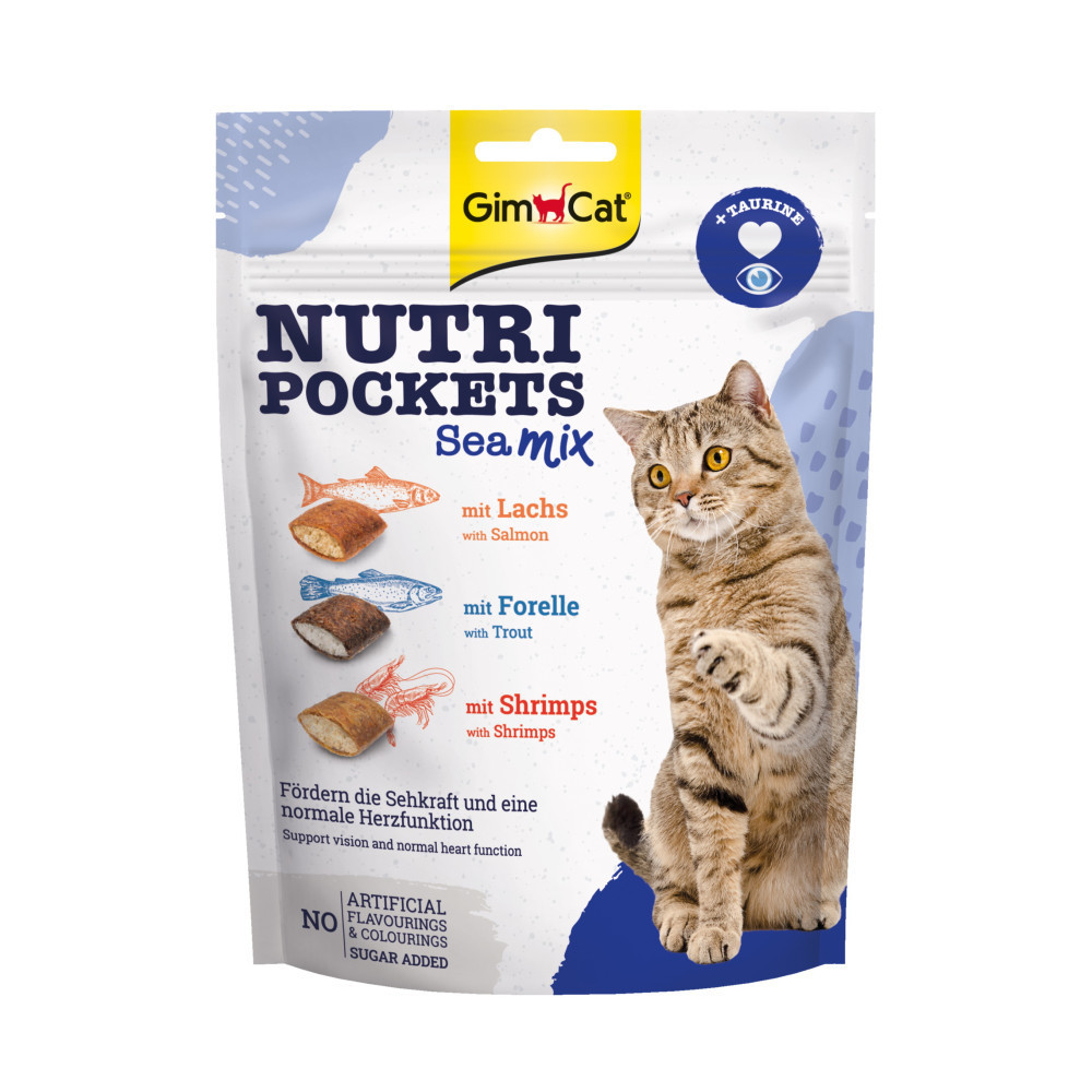 Вітамінні ласощі GimCat Nutri Pockets Морський мікс для котів, 150 г Вінниця - фото 1
