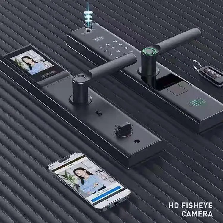 Умный дверной замок с камерой,кодовым замком Wi-Fi с отпечатком пальца и ключ-картой,алюминиевый сплав Каменец-Подольский - изображение 9