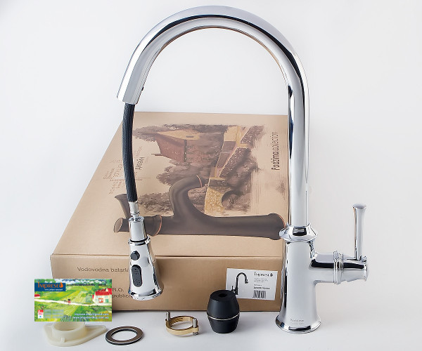 Смеситель для кухни с выдвижным изливом Imprese Podzima Ledove ZMK01170115 Киев - изображение 2