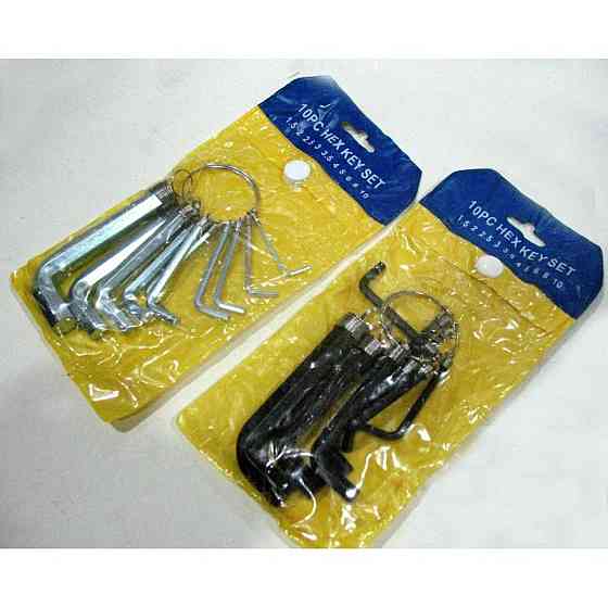 Набор Г-образных шестигранных ключей 10шт., (1,5/2/2,5/3/3,5/4/5/6/8/10) Мукачево