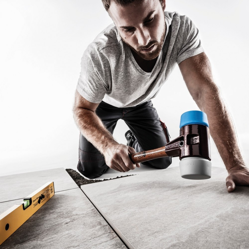 Молоток HALDER Simplex 3013 насадки із синього і сірого поліуретану Одеса - фото 4