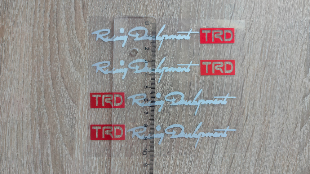 Наклейка на ручки авто Trd номер 7 Белая светоотра Киев - изображение 6