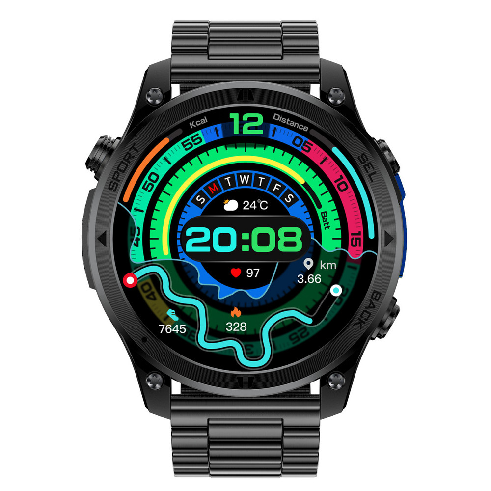 Розумний смарт-годинник Smart Optimus GPS Steel з компасом (2 ремінці) Вінниця - фото 12
