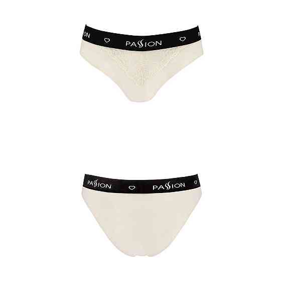 Трусики з широкою гумкою і мереживом Passion PS001 PANTIES M, ecru Sex Aura Київ