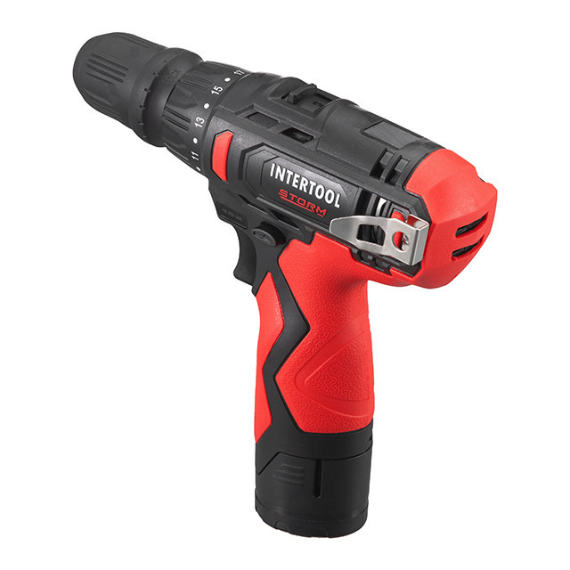 Дриль-шурупокрут акумуляторний, 12 В, 30 Nm, 0-350/0-1300 об/хв, патрон 0,8-10 мм, 2,0 Аг, знімний патрон INTERTOOL WT-0318 Київ - фото 5