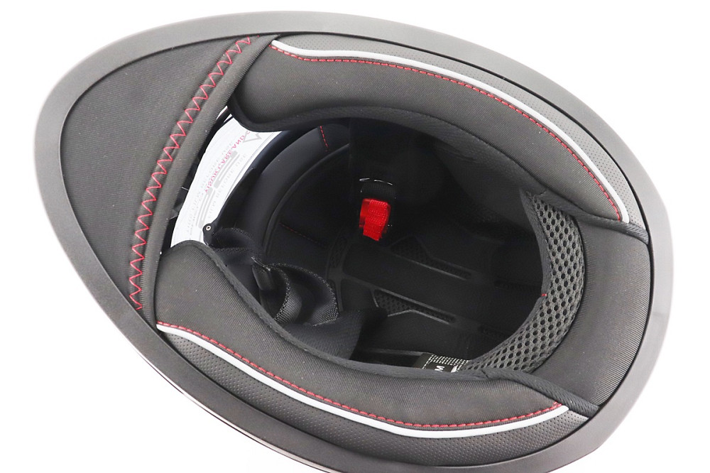 Шолом інтеграл, закритий (сертифікація DOT)+відкидні окуляри BLD-M67 L (59-60см), ЧОРНИЙ/ЧЕРВОНО-СІРИЙ Київ - фото 7