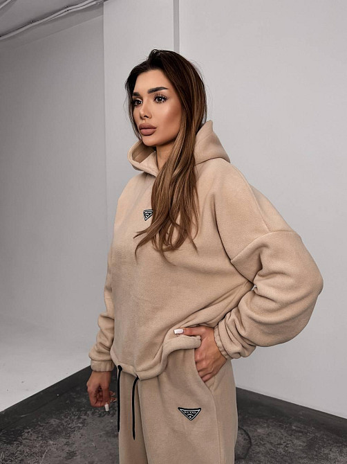Женский теплый костюм, из флис полара L-XL, Бежевий Одеса - фото 1