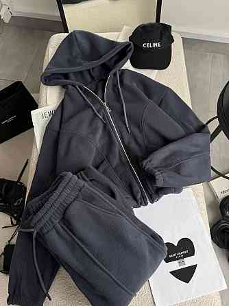 Женский теплый костюм двойка из двухстороннего флиса Графит, 50/52 Одесса