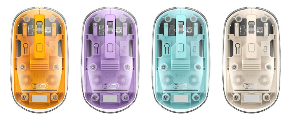 Миша XO M12 Bluetooth wireless transparent Purple (7106510) Київ - фото 2