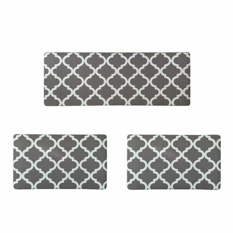 Набор коврики кухонные Lovely Svi 3 шт: 44 x74 x1см - 2 шт и 44 x119 x1см Серый Киев - изображение 1