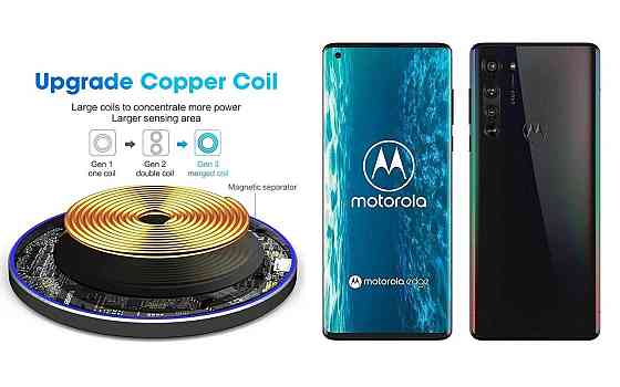Беспроводное зарядное устройство Copper до 30W для LG G7 Fit, G7 ThinQ, G7+ ThinQ, USB-C, LED Киев