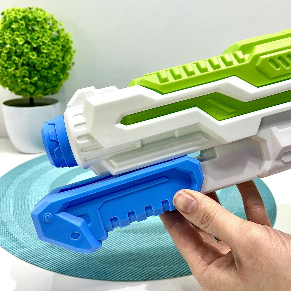 Бластер водний з помпою 35 см Білий із салатовим (MR 0505) Чернигов - изображение 6