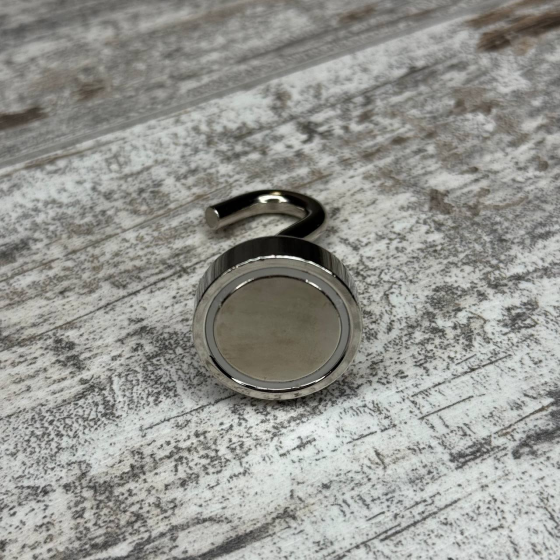 Неодимовый магнит с крючком N52, 25х7мм мощный и компактный инструмент для надежного удержания предметов Киев