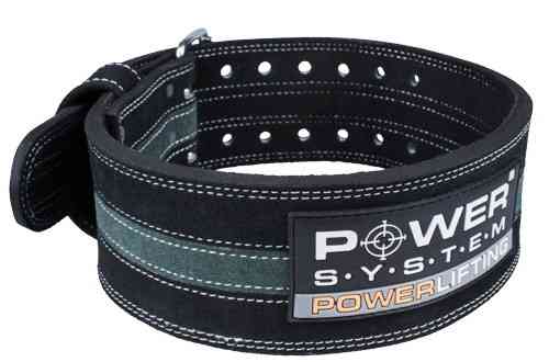Пояс для пауерліфтингу Power System PS-3800  PowerLifting шкіряний Black/Grey Line M Київ