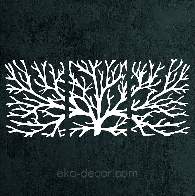 Декоративне настінне Панно «Дерево» Декор на стіну 50*110 см, Білий Київ - фото 7