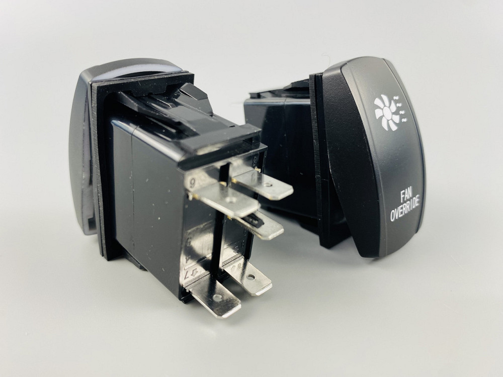 Лавіша вимикач ON-OFF, 4 ніжок, синя підсвітка, малюнок "додатковий вентилятор". Мукачево - фото 7