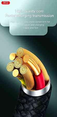 Кабель XO NB235 Zebra Series Braided USB-A to Micro - 1m (Black) (6974583) Киев