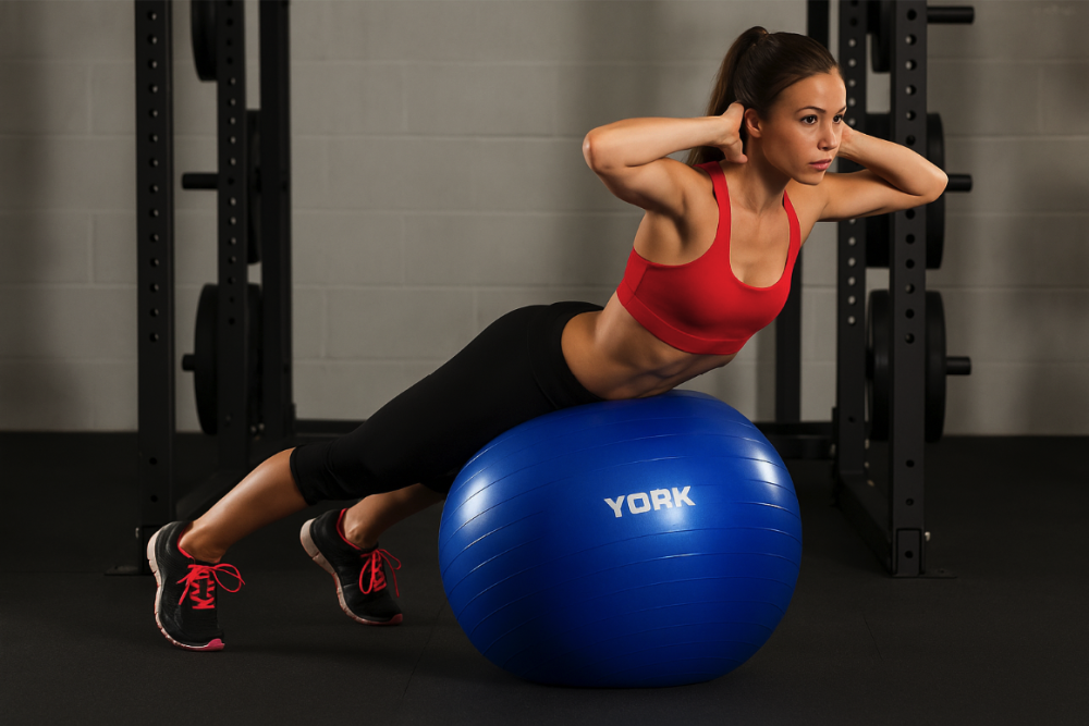 Фітбол York Fitness 65см синій + насос Київ - фото 12