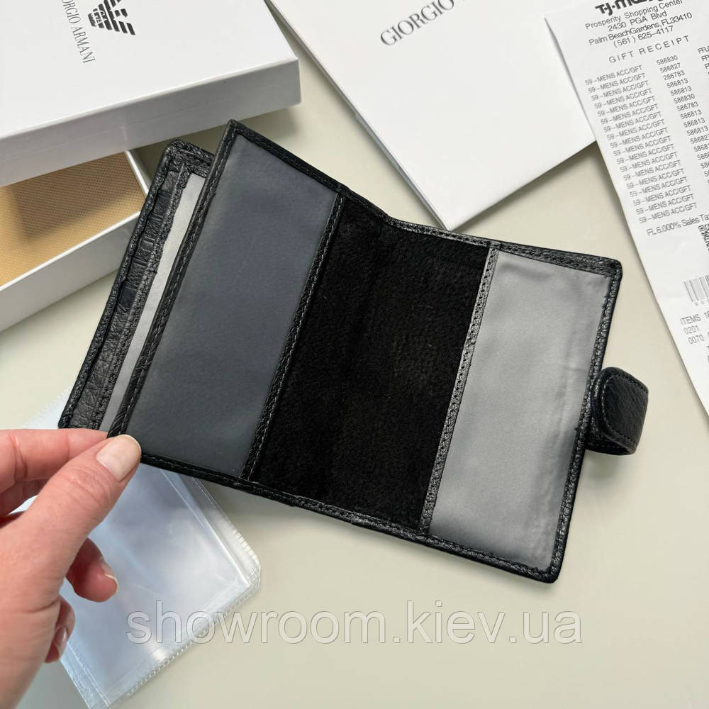 Мужское кожаный кошелек на кнопке GA (3028) Киев - изображение 4