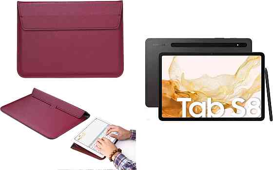 Чохол-конверт VitoCase для Samsung Galaxy Tab S8 11, з функцією підставки для планшета Бордовий Київ
