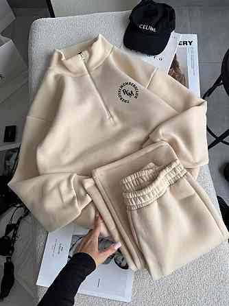 Женский утепленный костюм двойка: кофта и штаны трехнитка на флисе Одесса