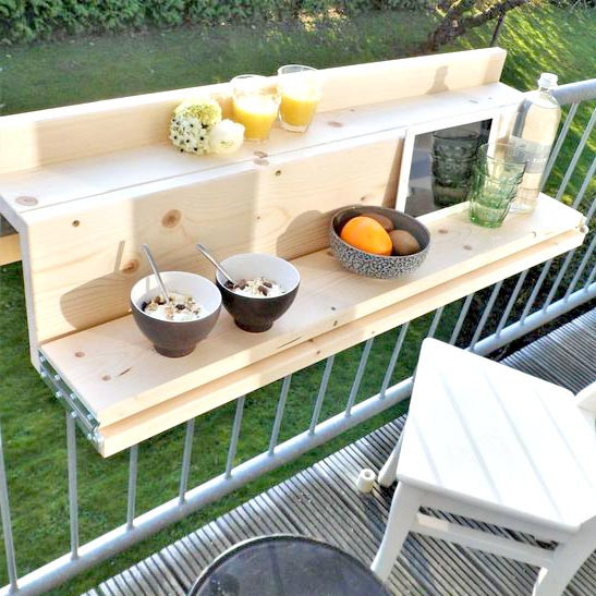 Подвесной балконный столик 