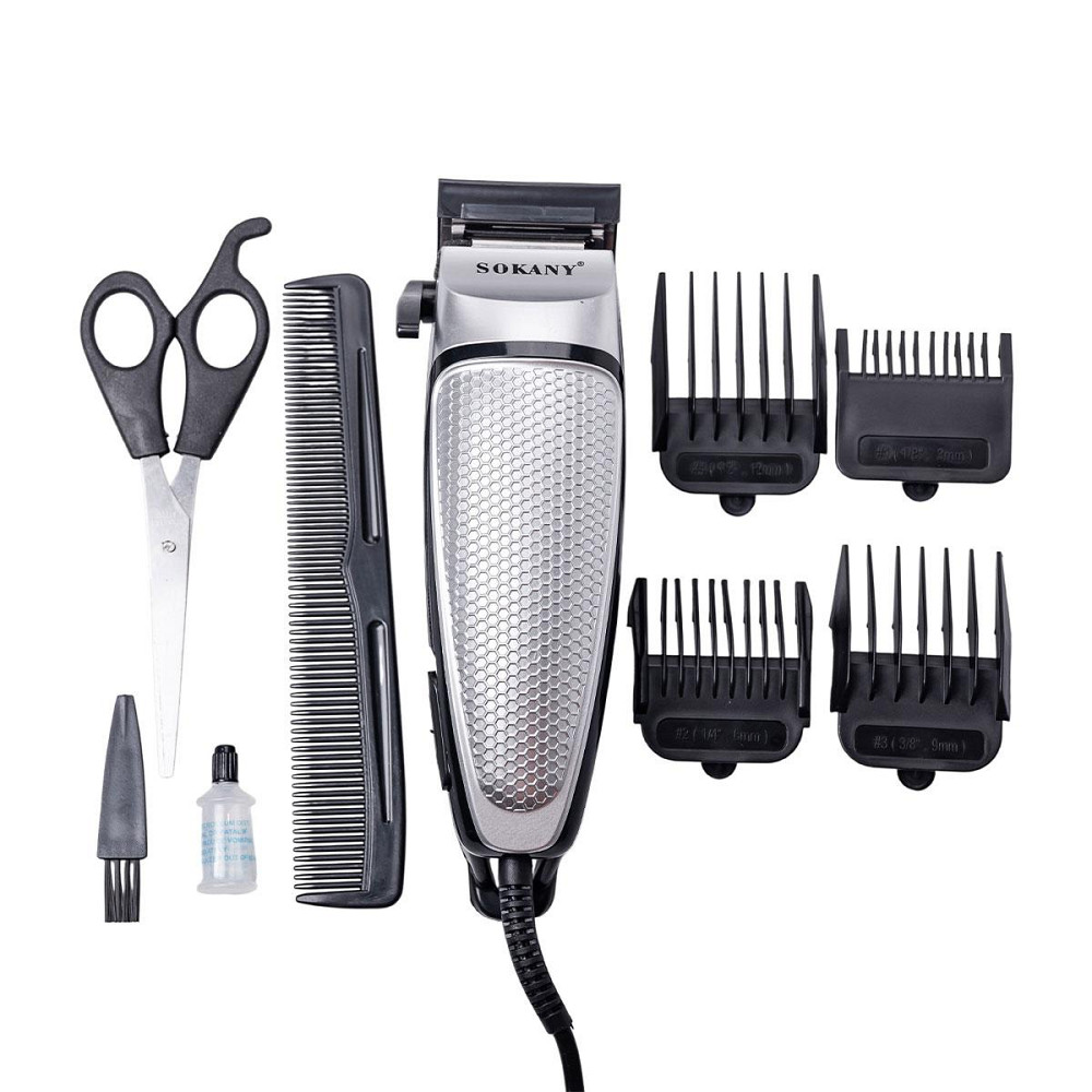Электрическая машинка для стрижки волос Sokany серебристая Киев - изображение 3