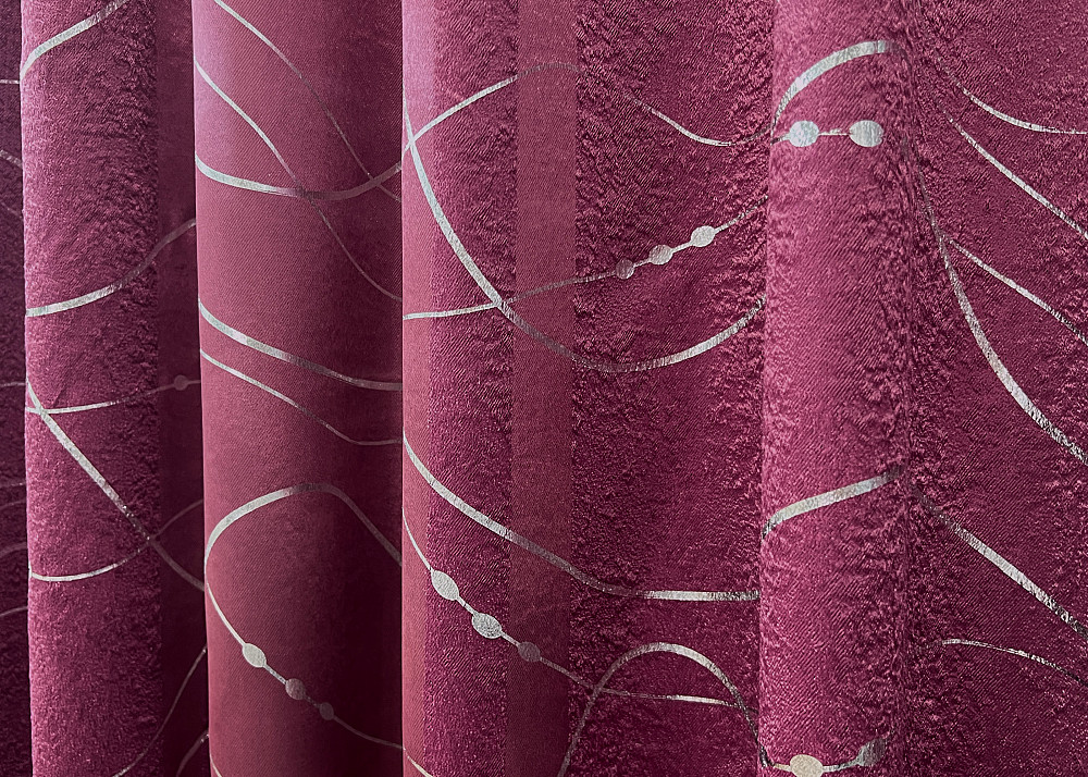 Комплект коротких штор VR-Textil Софт Лиана № 459ш Малиновый 130х170 см 2 шт (35-0429) Киев - изображение 6