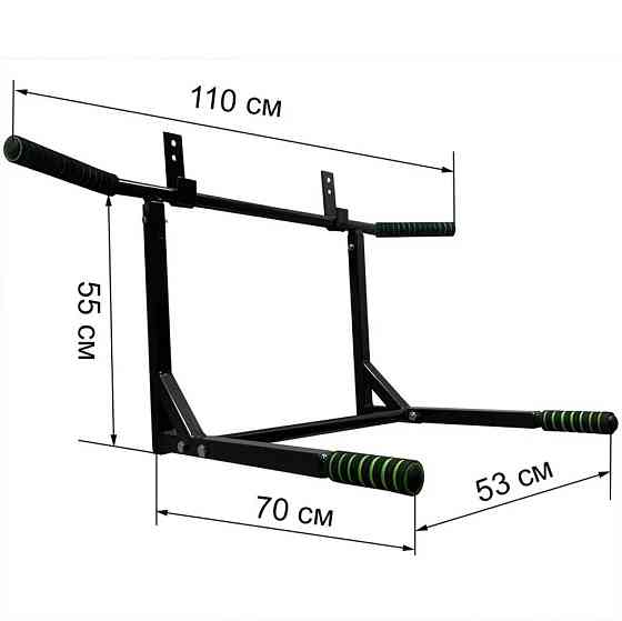 Турнік-бруси настінний "Iron" NE-TR-2B 2 в 1 з м'якими ручками чорний Вінниця