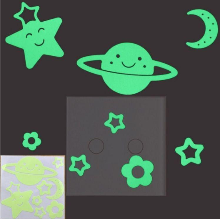 Люмінесцентна наклейка Космос 10 на 10 см салатовий Київ - фото 2