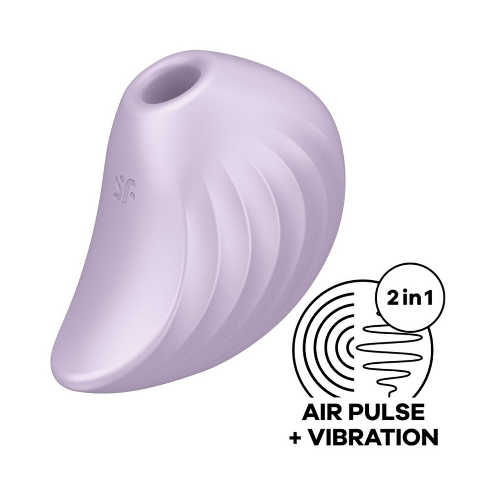 Вакуумний кліторальний стимулятор із вібрацією Satisfyer Pearl Diver Violet Sex Aura Київ - фото 1