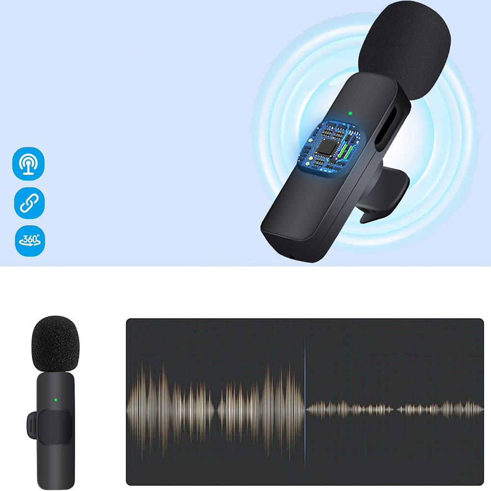 Мікрофон бездротовий петличний для смартфона з Type-C K8 / Петличка на одяг з прищіпкою Київ - фото 7