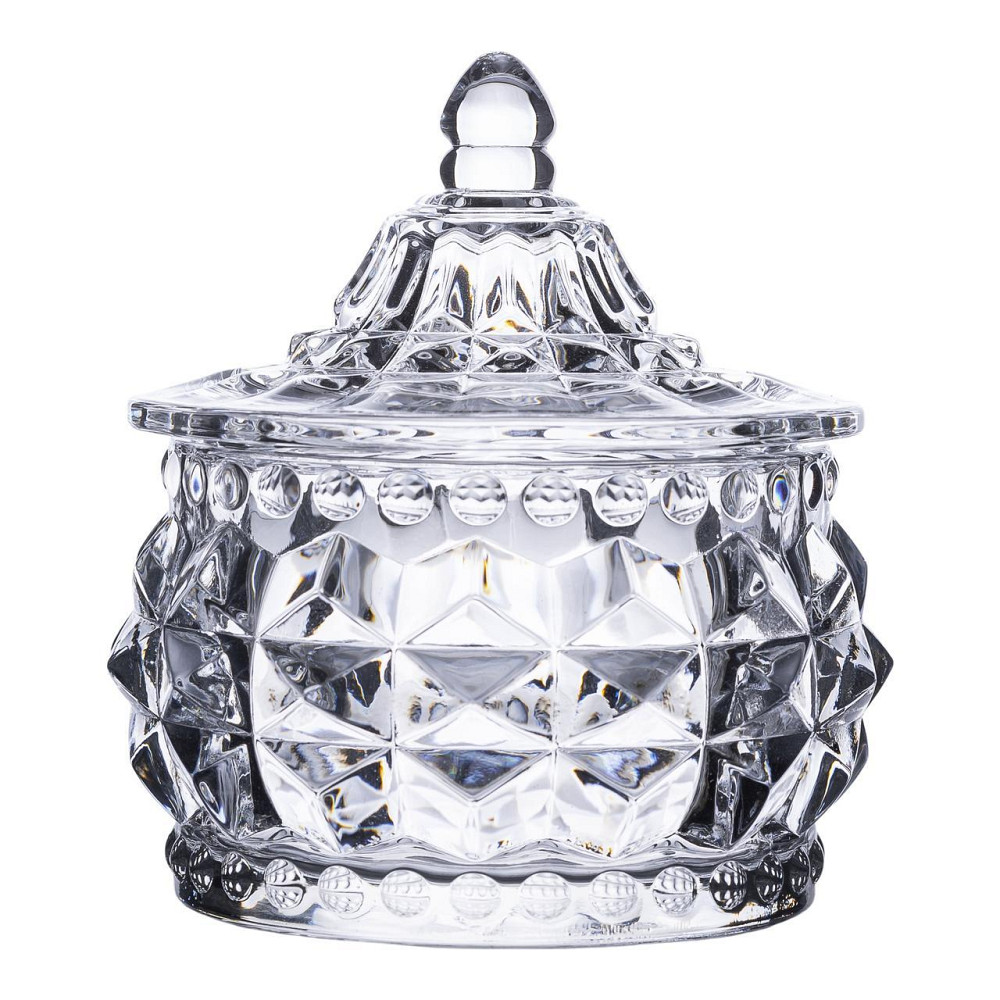 Стеклянная конфетница с крышкой, 8 см Киев - изображение 1