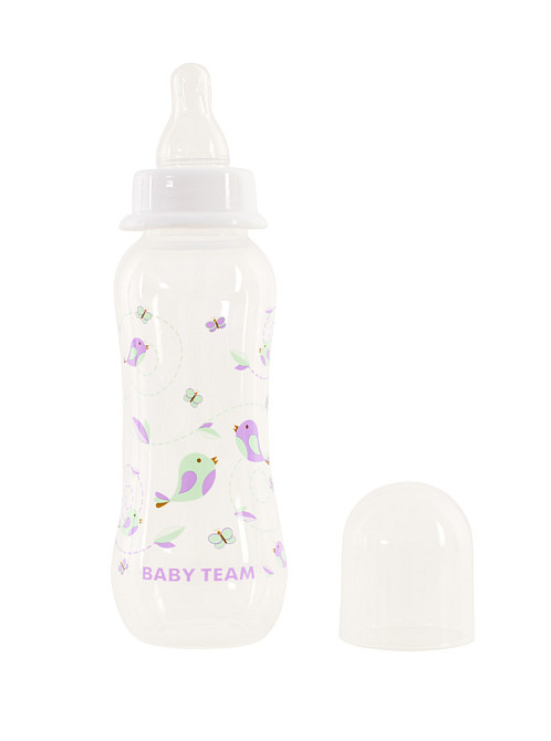 Пляшечка для годування з талією та з силіконовою соскою 0+ Baby team 250 мл Білий Кривий Ріг - фото 2