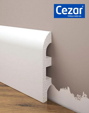 Плинтус под покраску из дюрополимера Элегант LPC - 19 (2м.п.) 98х17.7мм Днепр - изображение 1