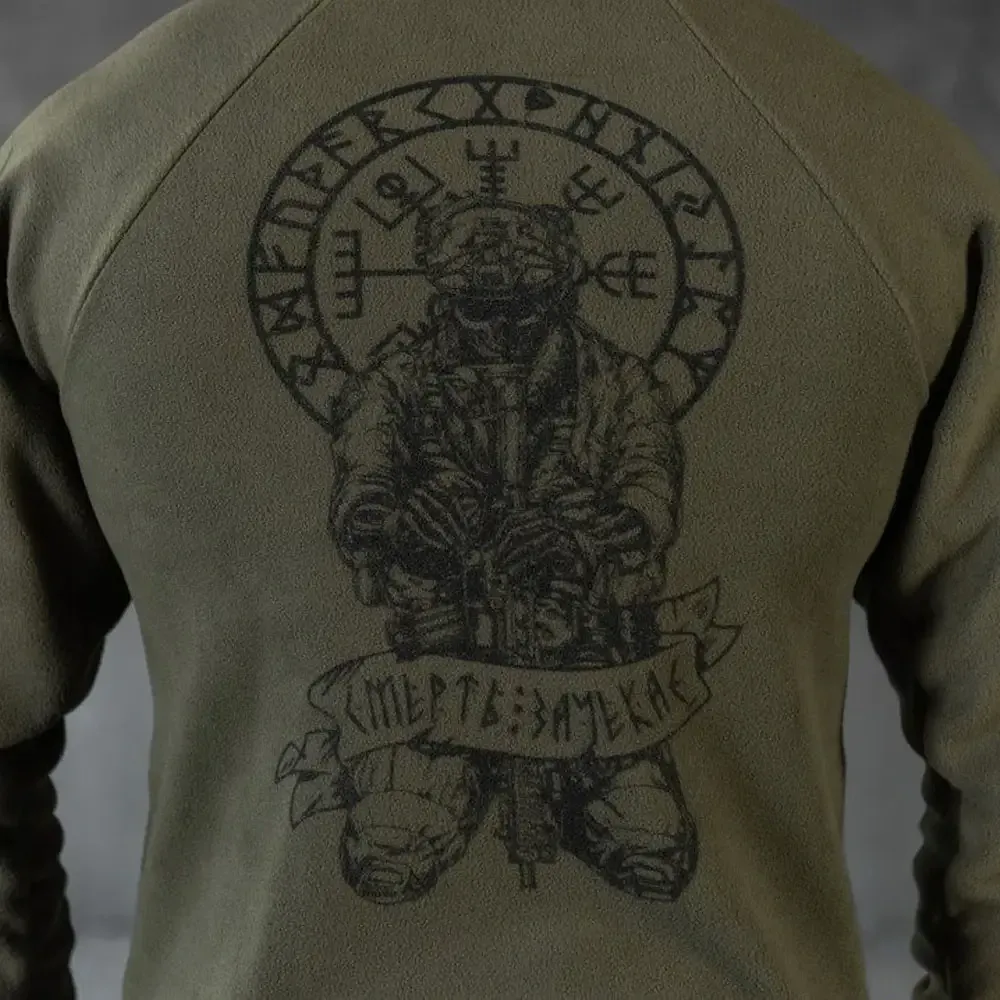 Худи флисовый тактические мужской теплый руны олива с капюшоном флиска для зимы Одесса - изображение 13