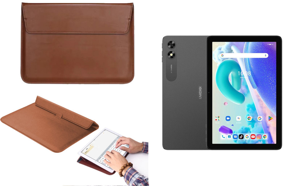Чохол-конверт VitoCase для UMIDIGI G2 Tab, з функцією підставки для планшета Коричневий Київ - фото 1