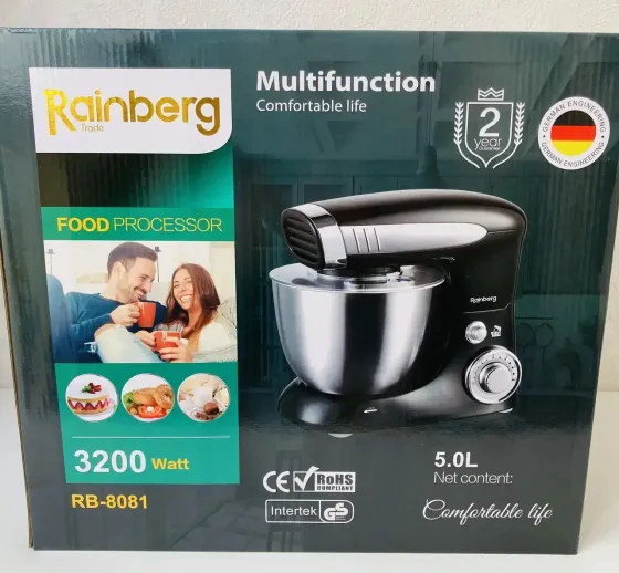 Тестомес 3200Вт. Rainberg 8081 планетарный комбайн Коломия