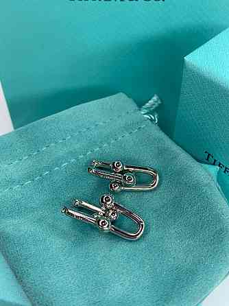 Брендові сріблясті сережки Тіффані Tiffany, батьківщинне покриття/упаковане в мішечок Одеса
