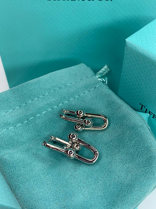 Брендові сріблясті сережки Тіффані Tiffany, батьківщинне покриття/упаковане в мішечок Одеса - фото 6