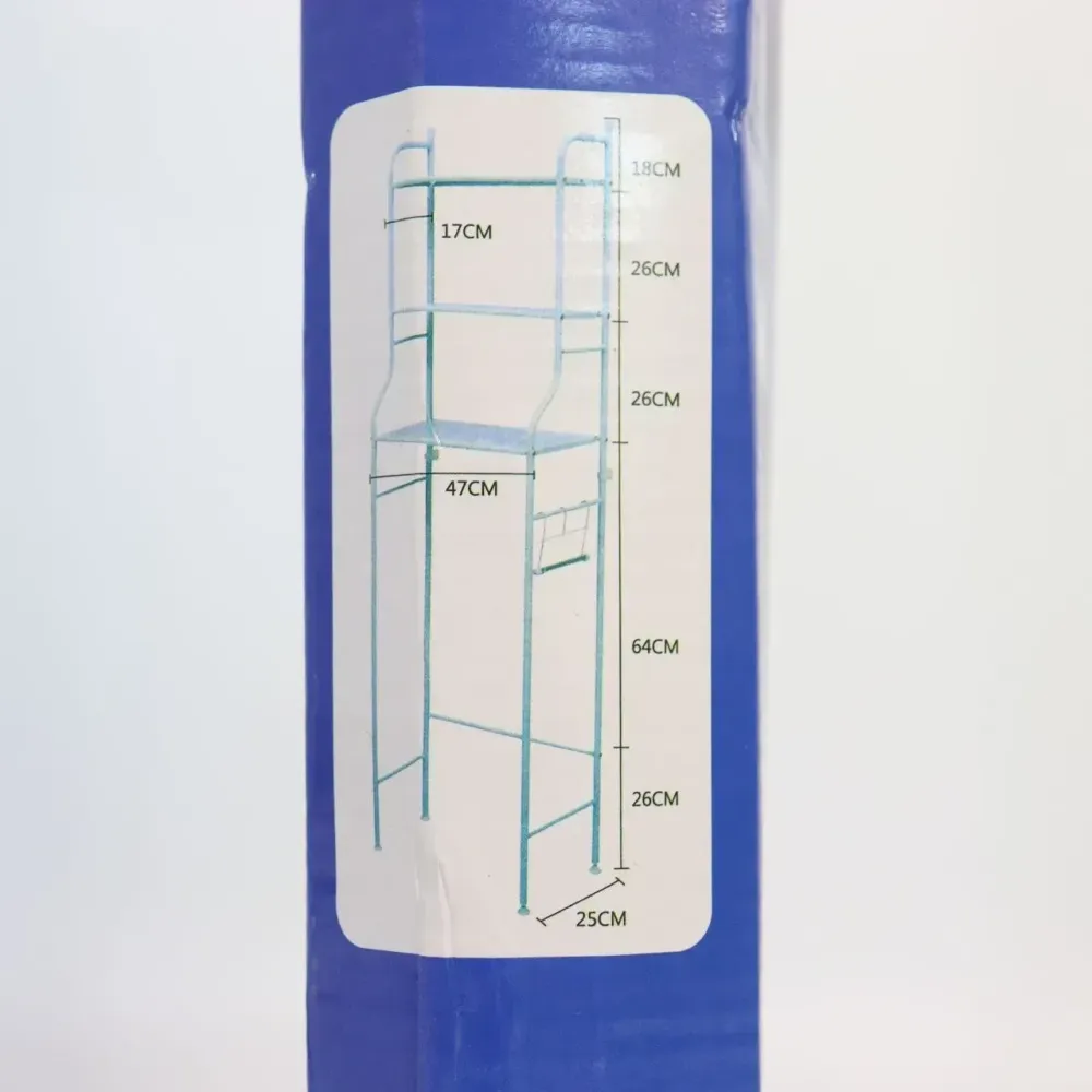 Полка стелаж для туалета органайзер напольный над унитазом белая пластиковая 3 полки с креплением регулируемая Одесса - изображение 10
