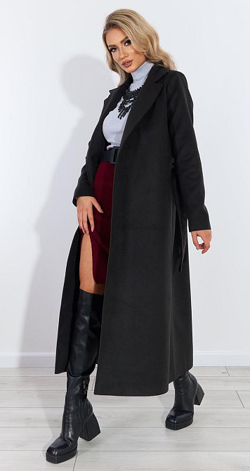 Кашемірове пальто з розрізами (42) Київ - фото 6