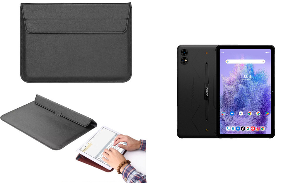 Чохол-конверт VitoCase для UMIDIGI Active T1 11, з функцією підставки для планшета Чорний Київ - фото 1